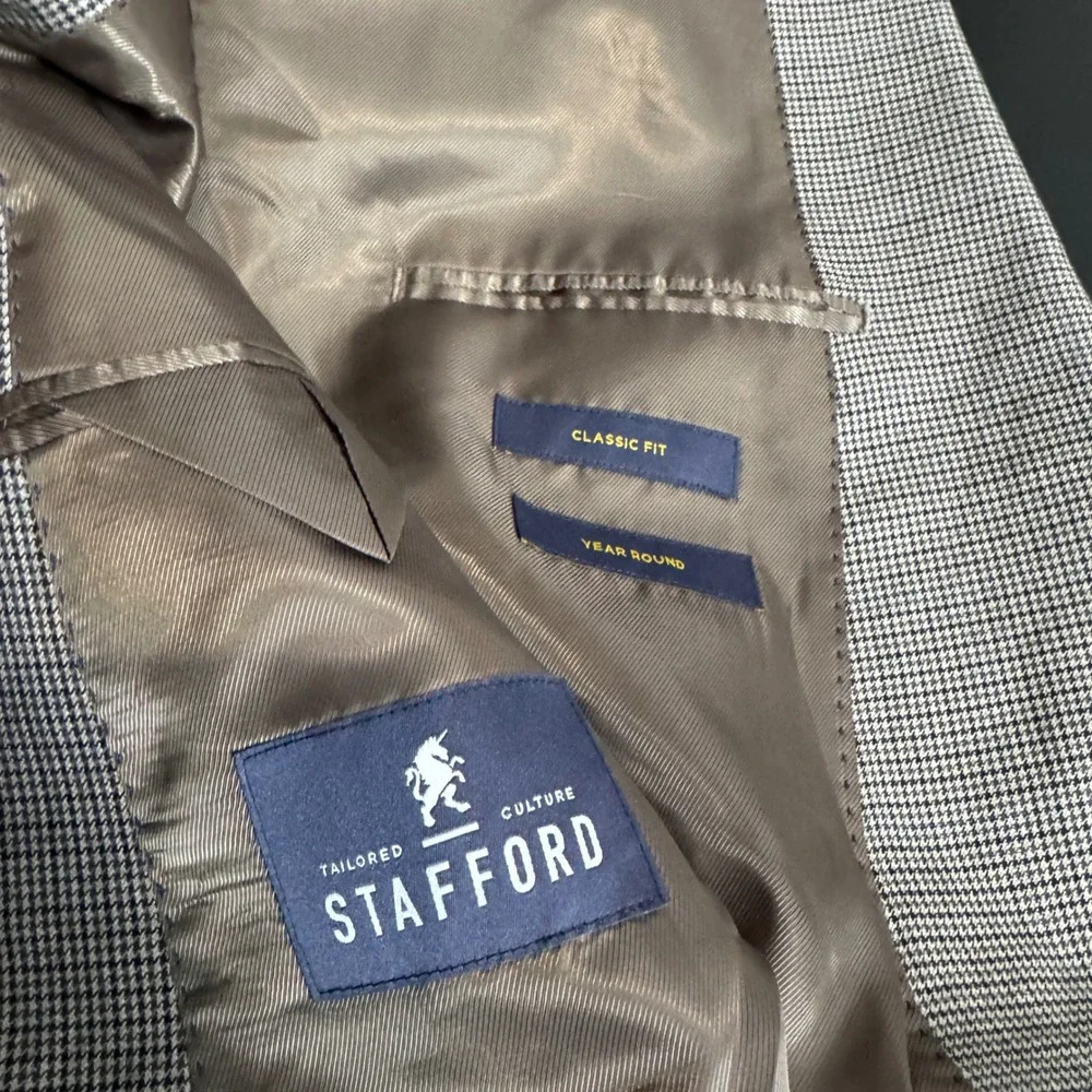 Stafford Tailored Culture Classic Fit Year Round Sport Coat Blazer Mens‎ 50R